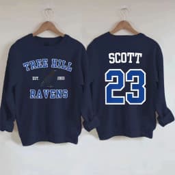 One Tree Hill Sweatshirt TREE HILL RAVENS Shirt Nathan Scott 23 North Carolina Hoodie Trendy Tric Sweatshirts Tv Show OTH Merch