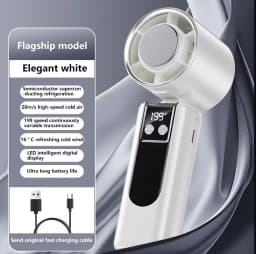 Lenovo 199 High-speed Cooling Fan Usb Charging Digital Display Large Wind Turbine Handheld Portable Fan