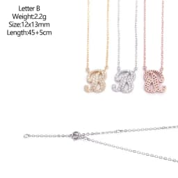 925 Sterling Silver D VVS1 Diamond Full Moissanite Pendant Necklace for Women Letter Sparkling Moissanite Jewelry