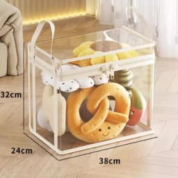 Transparent Plush Toy Storage Bucket: Large Capacity Organizing Container for Stuffed Animals & Dolls Closet and clothing