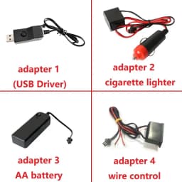 1/2/3/4/5M Car Interior Led Decorative Lamp EL Wiring Neon Strip For Auto DIY Flexible Ambient Light USB Cigar Atmosphere Diode