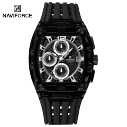NAVIFORCE 7105 Fashion Chronograph Multi Functional Quartz Watch Sport 5ATM Waterproof Silicone Men's Watch Relogios Masculino