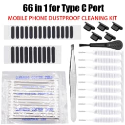 Universal Mobile Phone Speaker Dust Mesh Sticker Type C Phone Port Protector Dust Plug Tweezers for iPhone Samsung Cleaning Kit
