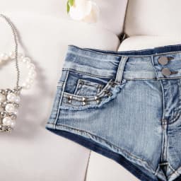 New Sexy Rivet Low Waist Ripped Super Short Booty Y2K Denim Shorts Jeans Women