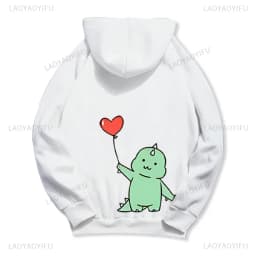 Dinosaur Matching Brands Couple Sweatshirt Mr Mrs Pocket Print Hoody Casual Matching Newlywed Thermal Hoodie Y2k Fashion Hoodies