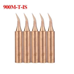 5pcs/set 900M-T Pure Copper Copper Soldering Iron Tip Lead-Free Welding Solder Tip 933.907.951/900M-T-IS/900M-T-1.6D/900M-T-4C