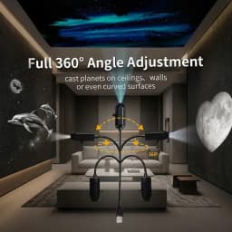 Car Starry Sky Projector Lamp USB Powered Night Light With Galaxy Christmas Film Flexible Neck Auto Ceiling Romantic Lighting