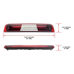 Smoked For RAM 1500 Pickup Truck 2019 2020 2021 2022 2023 2024 2025 LED High Level Third Brake Light White Cargo Roof Markers