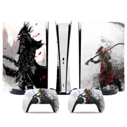 For PS5 Digital Protective Skin Sticker Vinyl Decal Full Set Cover Wrap for Game Console and 2 Controllers