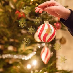 100-500pcs 1 inch Round Transparent Merry Christmas Stickers Self adhesive Holiday Stickers For Christmas Decor Wedding Cards