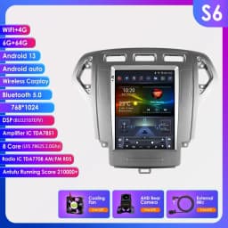 Android Car Radio for Ford Mondeo 4 Galaxy 2006 - 2010 Multimedia Stereo 9.7inch Vertical Screen Carplay Auto Android Headunit