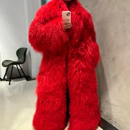 YOLOAgain 135-140cm Floor Length Mongolia Sheep Fur Coat Women Winter Warm Party Long Fur Coat Ladies Overcoat