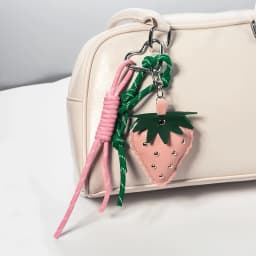 Heart Shaped Leather Plush Silicone Cord Chain Key Pendants Women Charm Bag Pendant Couple Key Ring Kid Toy Gift Key Jewelry