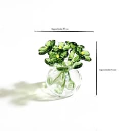 6/7Pcs Realistic Glass Flower Artificial Simulation Plants for Home Decoration and Creative Gift Ideas