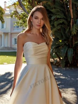 VIKTORIA Romantic Pleat Wedding Dresses for Bride Off the Shoulder Satin A-line Vestido De Casamento Personalized Customized