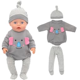 43 Cm Baby Doll Clothes Rompers for 17 Inch Baby Doll Suit Costume Set