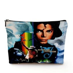 Super Star Michael Jackson Cosmetic Bag Double Print Makeup Bags Women Wedding Handbag Lady Travel Organizer Child Wallet