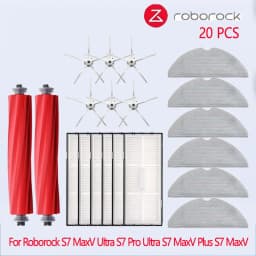 For Roborock S7 MaxV Ultra S7 Pro Ultra Accessories S7 MaxV Plus Main Side Brush Mop Hepa Filter Dust Bag Robot Vacuum Cleaner