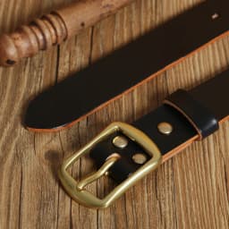 Handmade Belt Buckles for Men Thick Natural Vegetable Tanned Leather Pin Buckle Mens Waist Belt Men's Belt Gifts for Men