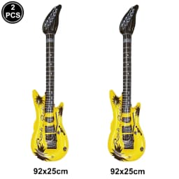 Inflatable Guitar 35inch Rock Star Guitar Reusable Inflatable Guitar Toys Balloons 80s 90s Themed Kids Birthday Party Decoration