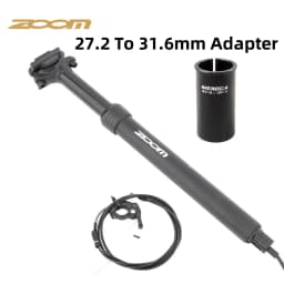 ZOOM Bicycle Dropper Seatpost 27.2-33.9MM Internal Routing 80mm Travel For MTB Gravel/Road Bikes Winter Cycling Accessories
