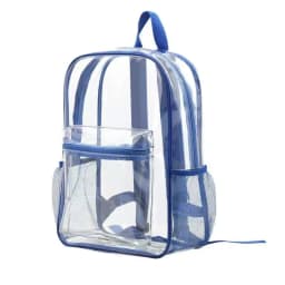 Clear Transparent Pvc Backpack Large Capacity Air Cushion Strap Waterproof Wear Resistant Unisex Kids School Bag For Travel Use