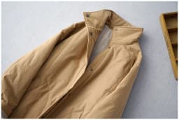 Trendy Quilted Maxi Coat for Women - Stand Collar Button Closure Long Jacket with Side Pockets for Fall Layering