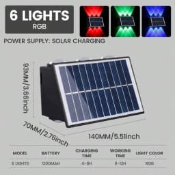 Solar Wall Lamp Outdoor Solar LED Light Waterproof Up And Down Luminous Lighting Balcony Yard Garden Decoration Lights