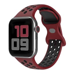 Sport Strap for Apple Watch Band 44mm 40mm 42-38-41mm 45 mm Air-hole Silicone Bracelet iWatch Series 9/8/7 6 SE 5 Ultra 2 49mm