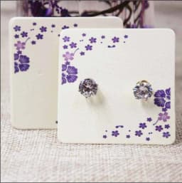 100pcs DIY Blank Stud/Drop Earring Packing Card White/Kraft/Black Cardboard Small Cute Earring Products Package Card 5*5cm
