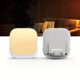 2pcs Plug-in Night Light with Light Sensor Technology, 4-Level Adjustable Brightness and Auto On/Off Function in the Dark