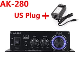 Woopker Sound Amplifier Channel 2.0 HIFI Bluetooth Amp Home Digital Audio 12V3A AK380 AK370 AK280 AK270 AK170 for Car Bass Trebl