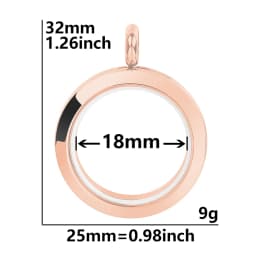 5Pcs 20-40mm Stainless Steel Glass Memory Cremation Urn Locket Pendant Openable Round Reliquary Photo Medaillon Colgantes