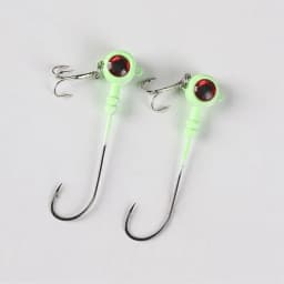 9KM Fishing Jig Heads Hook 5-10pcs Glow Fishing Hook with Treble Hooks Saltwater High Carbon Steel for Walleye Crappie Bass Fish