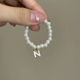 For Mini Labubu Pendant Accessories Letter Pearl Necklace For 4.0 Labubu Pin for Love Series Doll Accessories Dolls' Decoration