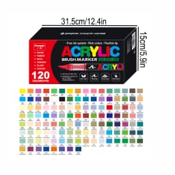 12-288 Colors/Box Christmas-Themed Marker Set - Soft-Tip Straight Liquid Acrylic Markers for DIY Holiday Doodle Art Painting