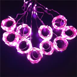 3/6M Pink Fairy LED Curtain String Light Outdoor Decor Battery Power for Eid Mubarak Wedding Birthday Valentine's Day Decor