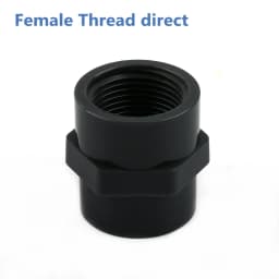 Dark Grey Female/Male Thread Industrial Grade PVC Accessory Garden Irrigation Water Pipe Connectors Aquarium Adapter Tube Joints