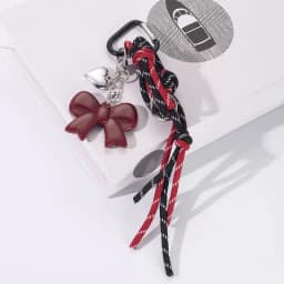 Maillard Braid Rope Pendant Exquisite Cute Leather Pendant Charm With Mini Bow Bag Women Luxury Bag Key Chain Mobile Phone Decor