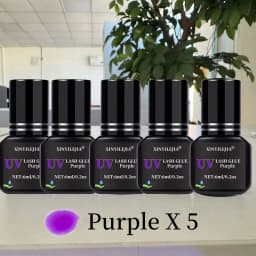 Wholesale 5PCS UV GLUE Adhesive Eyelash Extensions 6ml Black UV Eyelash Glue Fast Drying Strong Long Lasting False Lash Supplies