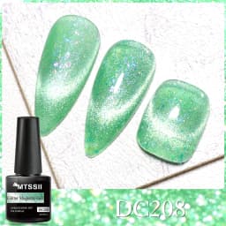Mtssii 7ML Black Crystal Cat Magnetic Gel Sparkling Glitter Gel Nail Polish Semi Permanent UV Gel Nail Art No Need Base Color