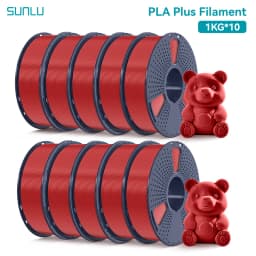 SUNLU 10 Roll PLA Plus/Clear Filament 1.75 Mm +/- 0.02 Mm 1 Kg Spool (2.2 Lbs) Neatly Arranged No Knot Filament Fit Most FDM Pri