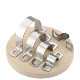 1Pcs Thickened U-Tube Strap Clamp Stainless Steel Horseback Wire Throat HoopCable Fastener Clips Applicable To Pipe OD 8-200mm