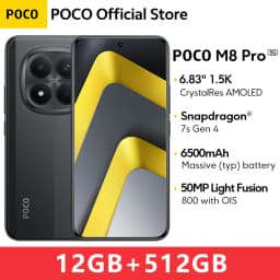 New POCO M8 Pro 5G Smartphone Global Version Snapdragon 7s Gen 4 NFC 6.83" 1.5K 120Hz display 6500mAh 100W Charging