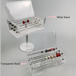 Large Capacity Bracelet Charm Collection Case Rondelles Beads Acrylic Organizer Storage Box Pendant Trollbeads Holder Stand Rods