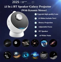 Home Planetarium Star Projector Galaxy Starry Projector Night Light 360° Adjust Bluetooth Speaker For Bedroom Kids Birthday Gift