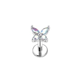ASTM F136 G23 Titanium Flower Moon Heart Threadless Piercing Leaf Drop Pin Push in Lip Stud Daith Conch Earring 16G 18G 20G