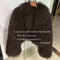 YOLOAgain 2025 Autumn Winter Warm Turn-Down Collar Real Mongolia Sheep Fur Jacket Coat Women Short Black Sheep Fur Jacket Female