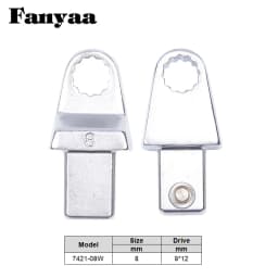 Fanyaa Bolt Nut Torque Spanner Plum Head 9*12mm Drive Square End Plum Ring Diameter 7-38mm Wrench Replacement Head Part