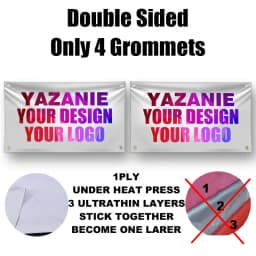 Single Double Sided Polyester Custom Flag 3x5/4x6/5x8FT with Brass Grommet Small Big Personalized Your Own Design Logo Text Flag